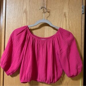 Two piece pink top and trousers, medium size